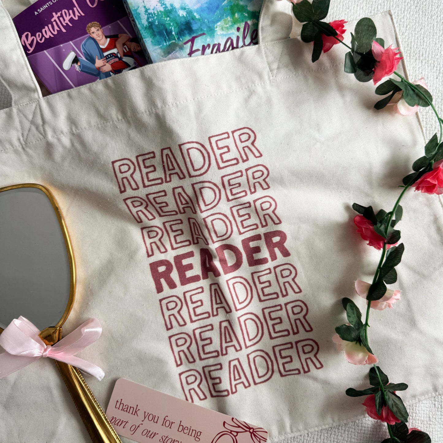 Reader Large Tote Bag