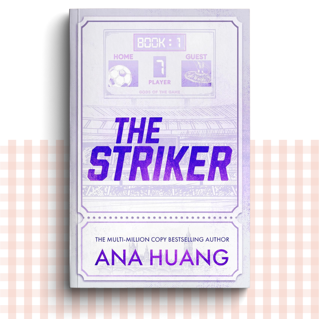 Paperback book cover of 'The Striker' by Ana Huang with a purple design