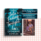Paperback book cover of 'Into the Fading Twilight' by Catherine Cowles with promotional pre-order goodies to match the book.