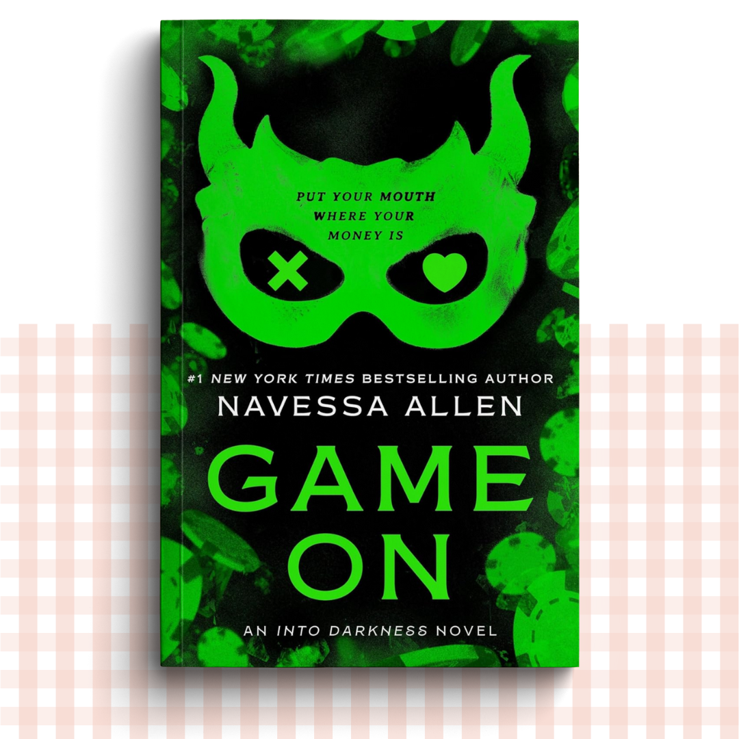 Paperback book cover of 'Game On' by Navessa Allen with green and black design