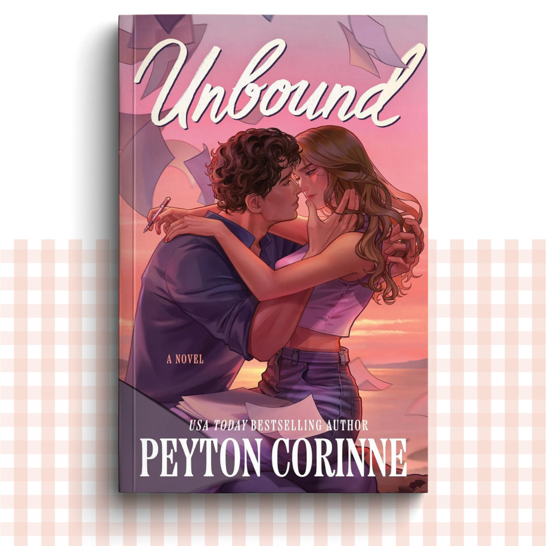 Paperback book cover of 'Unbound' by Peyton Corinne with an illustration of a couple embracing.