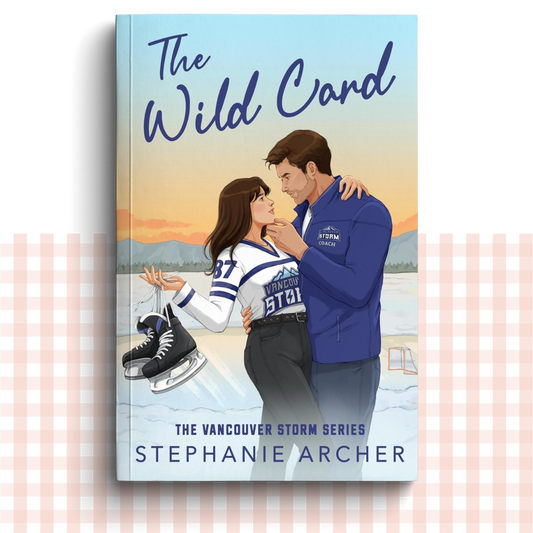 Paperback book cover of 'The Wild Card' by Stephanie Archer featuring a couple on an ice rink.